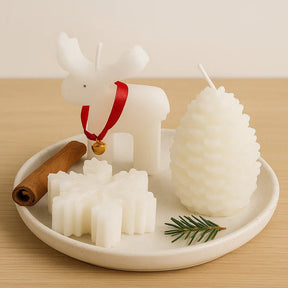Set Of 3 Christmas Candles