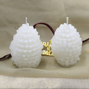 Set Of 2 Pine Cone Candles