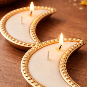 Set of 4 Scented Moon Candles