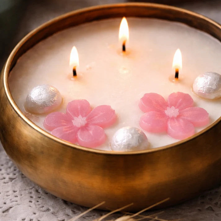 Rose Scented Urli Candle