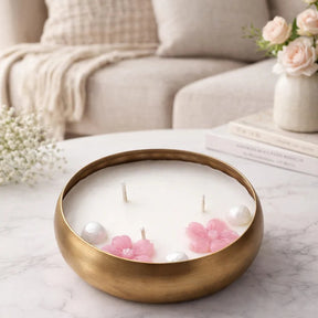 Rose Scented Urli Candle