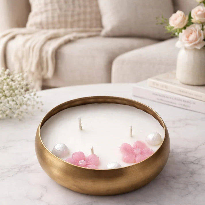 Rose Scented Urli Candle