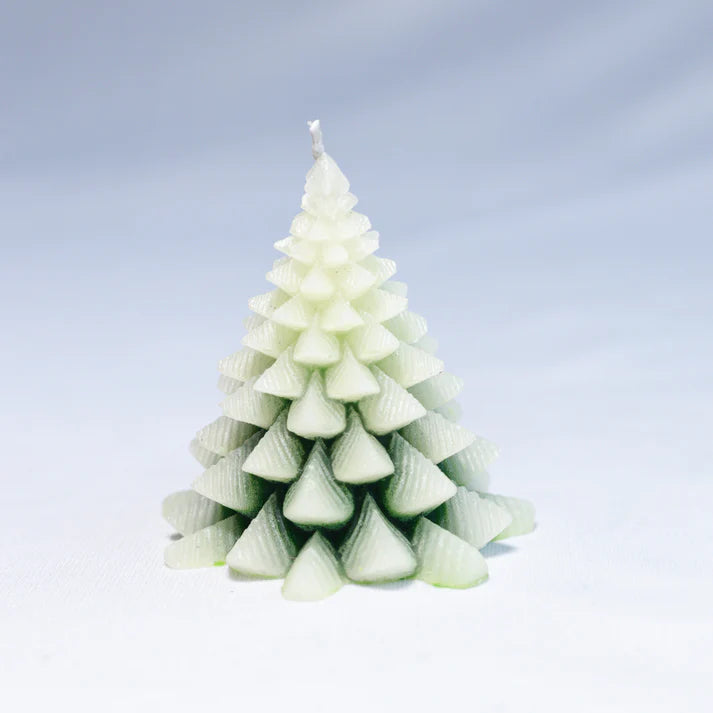 Set Of 2 Shaded Christmas Tree Candles