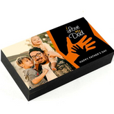 Personalised Dad & Son Shadow Printed Box Of Chocolates