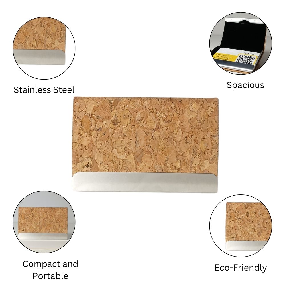 Cork card holder