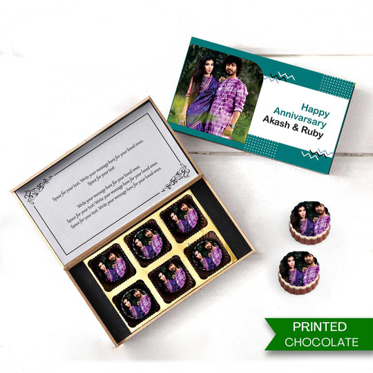 Anniversary Personalised Photo Chocolate