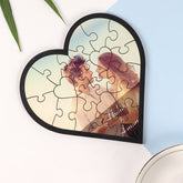Personalised Heart Shape Wooden Photo Puzzle