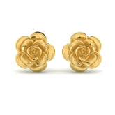 Gold Stud Golden Rose Earring for Girls