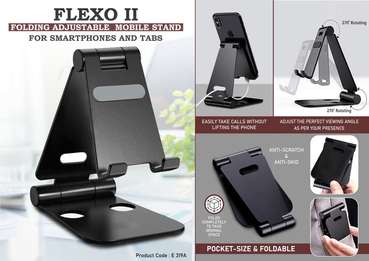 3-fold foldable metal stand for phones & tablets, compact design