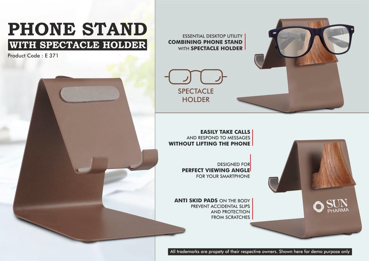 Metal mobile stand with spectacle holder for glasses & goggles