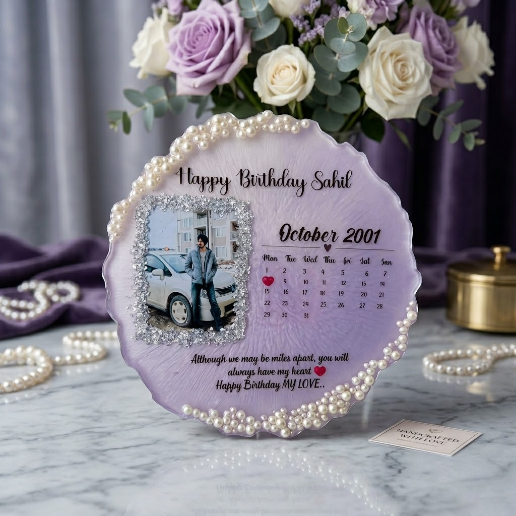 Personalized Resin Birthday Photo Frame
