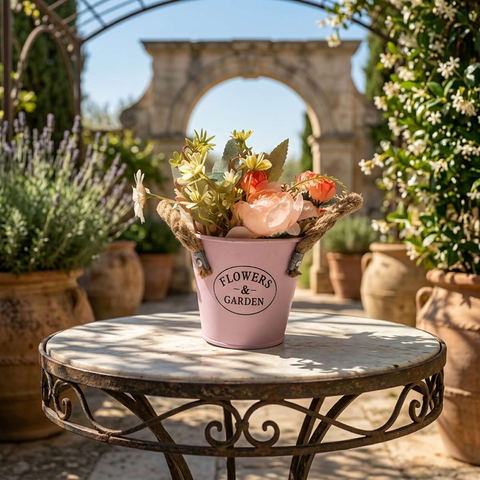 Pink Vintage Blossom Bucket