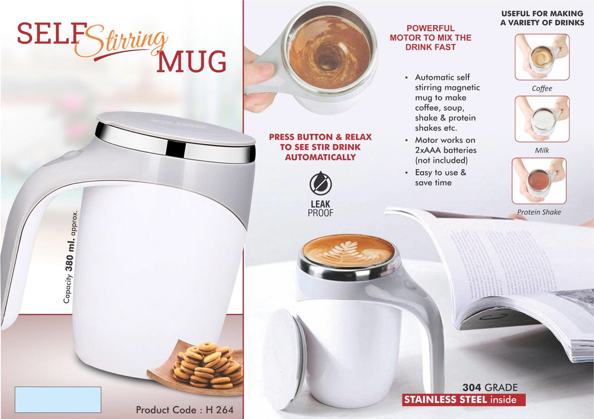 Self Stirring Mug, 380ml, SS304 interior
