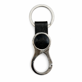 Personalized Black Round keychain