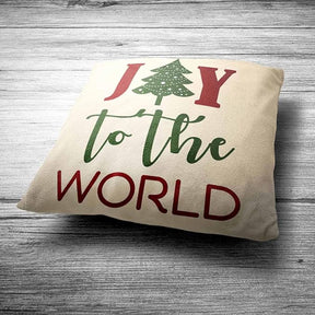 X-mas Joy To The World Cushion Gift For Christmas