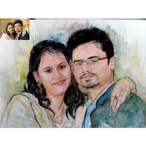 Handmade Custom Water Color Painting Family/Group Portrait