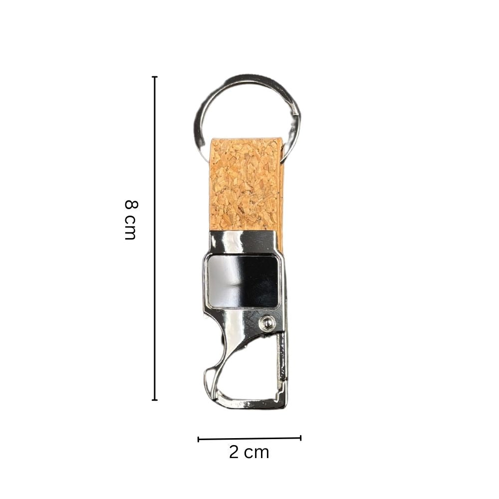 Cork keychain-Beige
