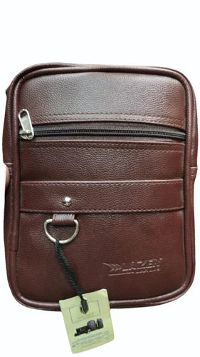 Brown Leather Plain Sling Bag