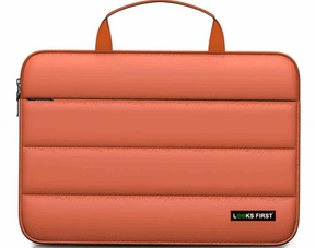 Polyester Orange Laptop Sleeve Bag