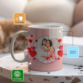 Personalized White Ceramic Photo Coffee Gift Mug For Mom