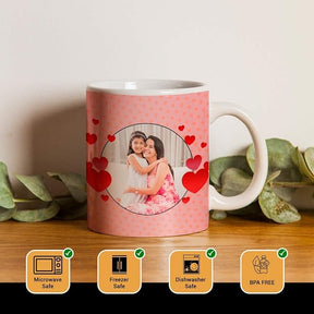 Personalized White Ceramic Photo Coffee Gift Mug For Mom