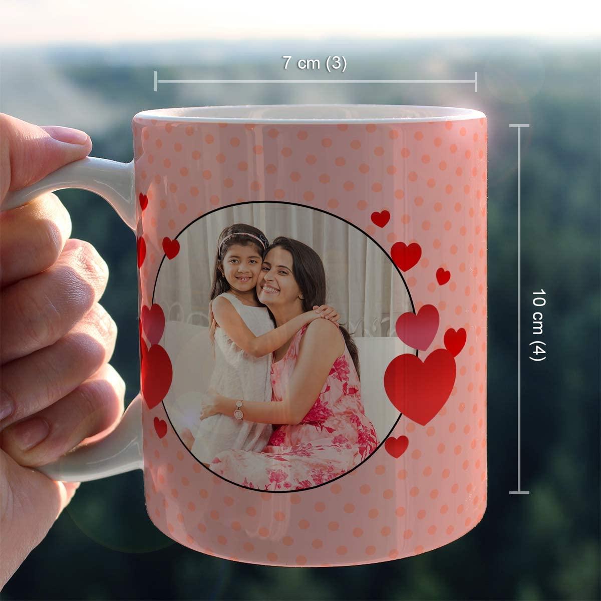 Personalized White Ceramic Photo Coffee Gift Mug For Mom
