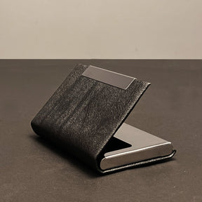 Black textured card holder