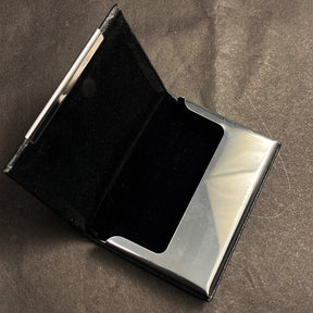 Black textured card holder