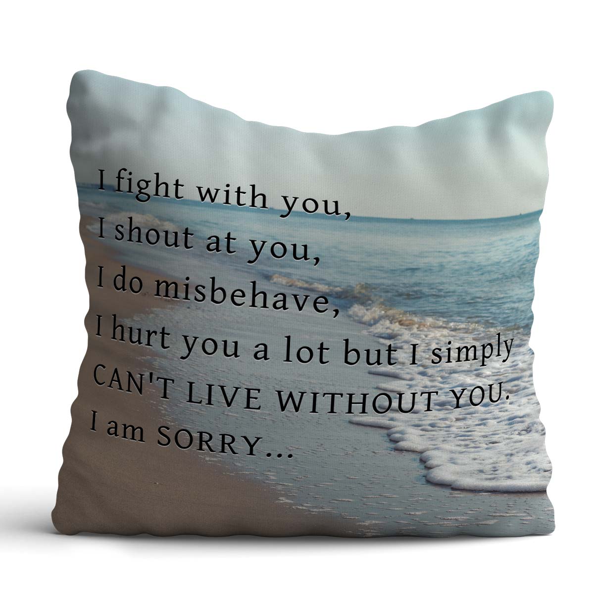 Can't Live Without You Polyester Canvas Cushion Covers