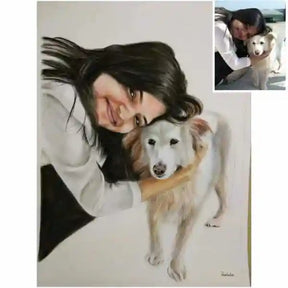 Pet Pencil-Color Drawing From Photo