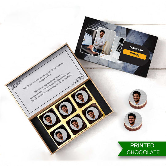 Premium Thank you Personalised Photo Chocolate