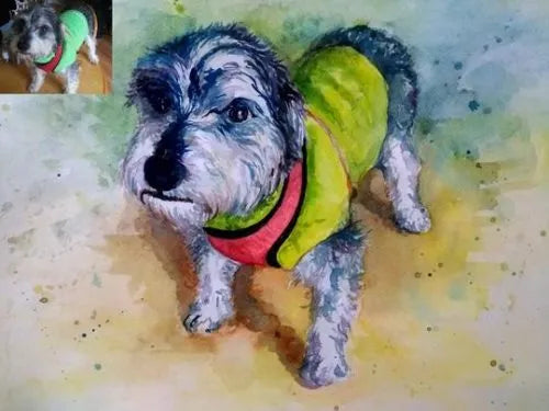 Pet Watercolor Painting From Photo