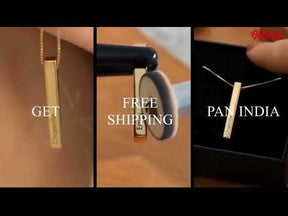 Personalised Engraved Cuboid Memory Bar Pendant
