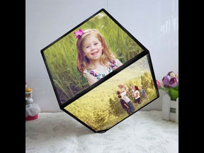 Personalised Rotating Cube Photo Frame