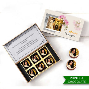 Miss You Personalised Photo Chocolate