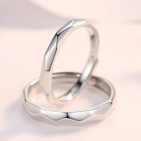 Exquisite Couple Name Rings in Sterling Silver
