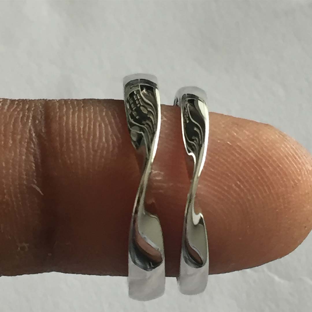 Fascinating Sterling Silver Couple Rings