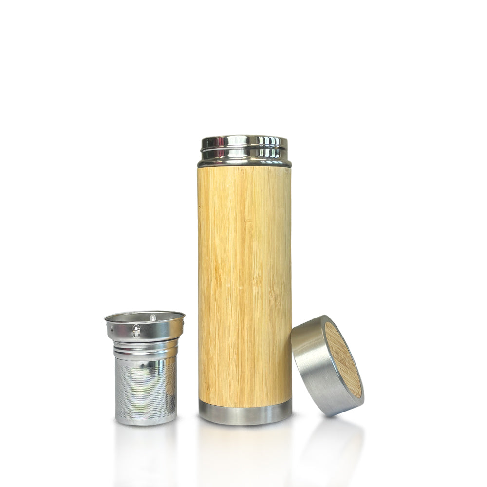 Bamboo bottle steel base 450 ml
