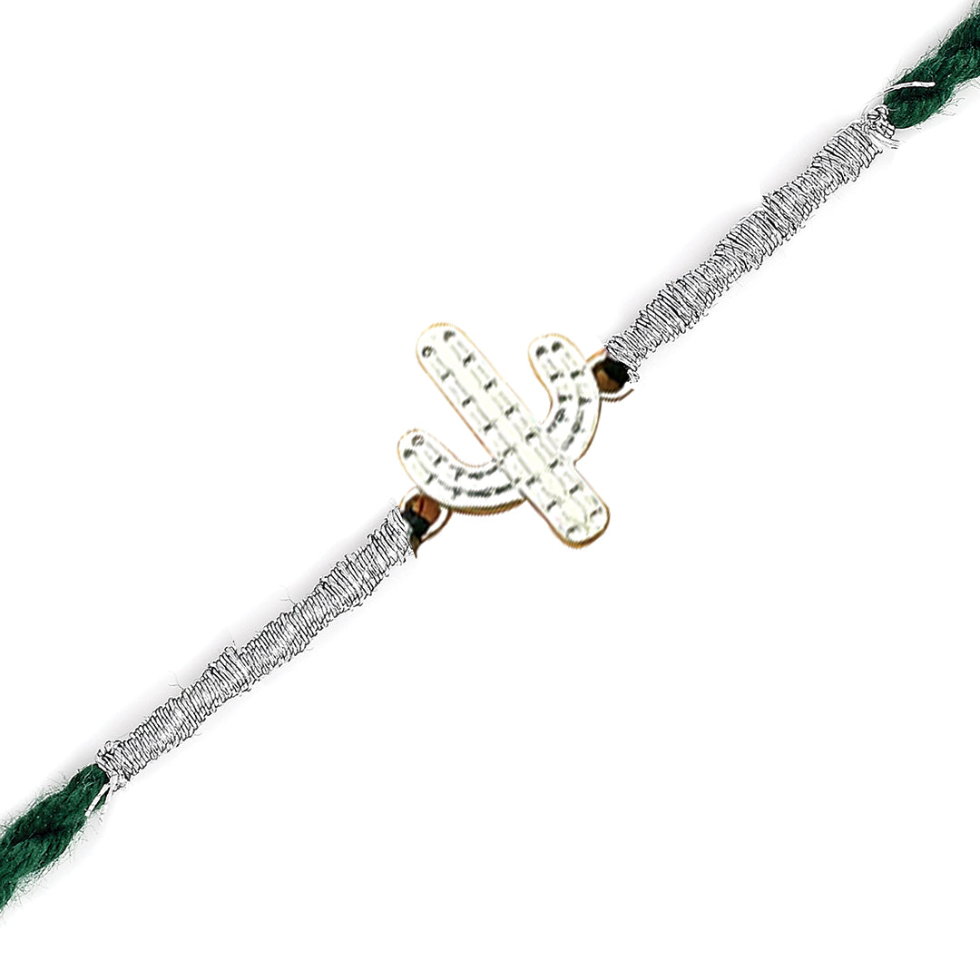 925 Sterling Silver Cute Cactus Silver Rakhi