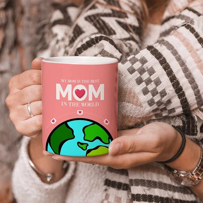 The Best Mom Ceramic Coffee Mug Gift For Mother’s Day, Birthday