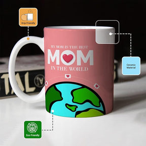 The Best Mom Ceramic Coffee Mug Gift For Mother’s Day, Birthday