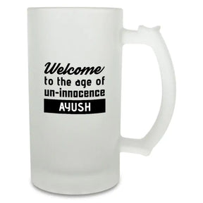 Personalised Age Of Un-Innocence Beer Mug