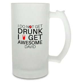 Personalised Drunk And Awesome Beer Mug