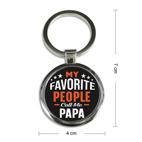 My Favourite People Call me Papa Meta Keychain