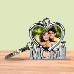 Mom I Love You Photo Frame Keychain