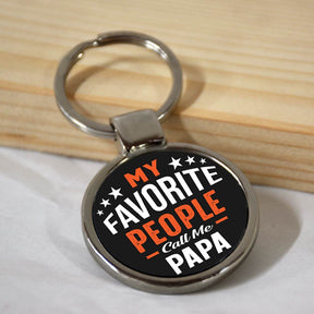 My Favourite People Call me Papa Meta Keychain