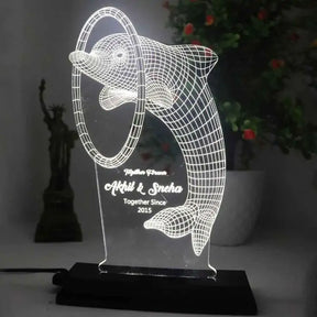 Personalised Dolphin Led 3D illusion LED lamp