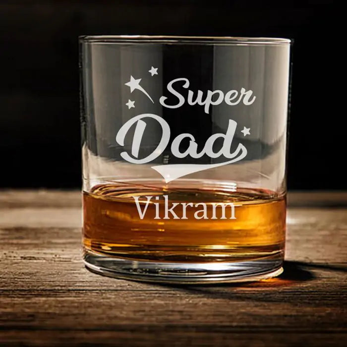 Set Of 2 My Super Dad Whiskey Glasses-1