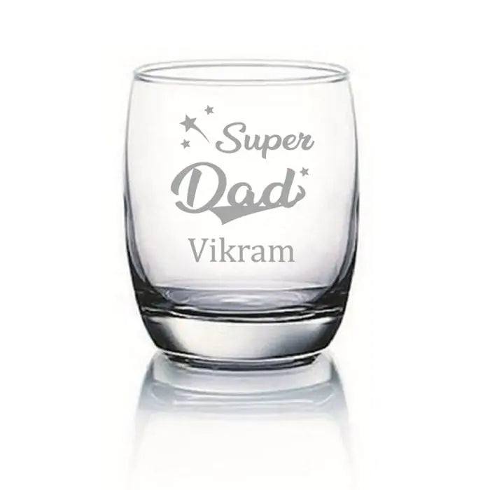 Set Of 2 My Super Dad Whiskey Glasses-2