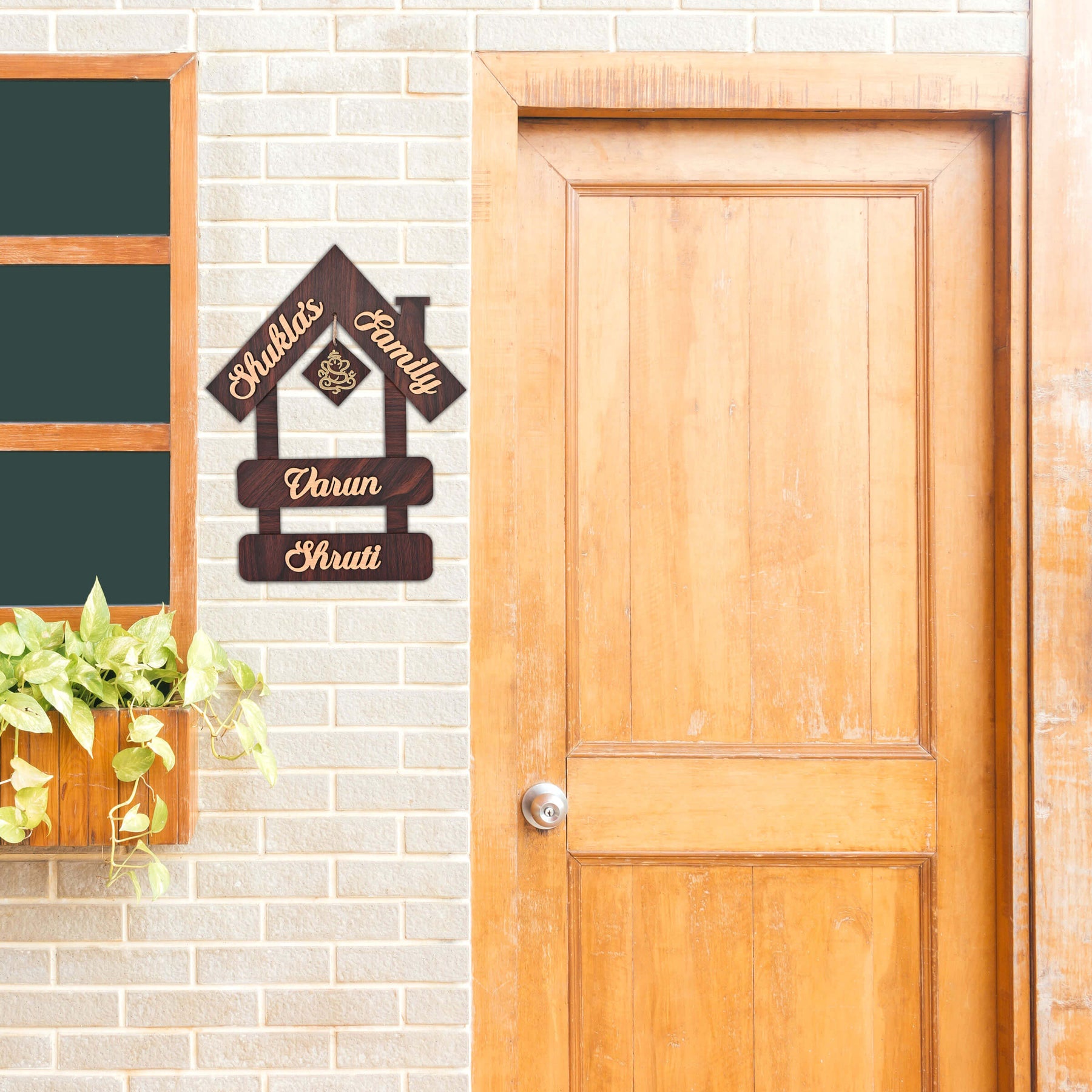 Personalized Wooden Hanging Name Plate